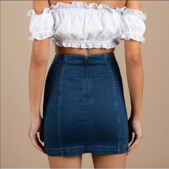 Free people denim skirt - Picture 2 of 7